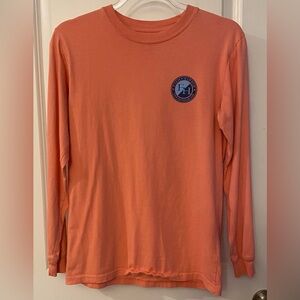 Fish Hippie Long Sleeve T-shirt Sz XS Salmon Logo 100% Cotton